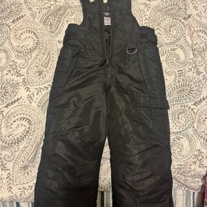 Black Snow Bib Overalls